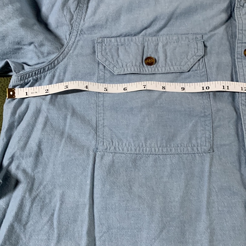 Men’s Carhartt blue, long sleeve shirt. Size XL. Chest approx 25 1/2 inches - Picture 10 of 12